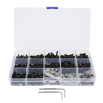 Universal RC Screws Assortment Set 522 Pieces Stainless Steel Hardware Fastener Repair Kit with Hex Wrenches Upgrade Accessories Parts for Traxxas for Axial 1 8 1 10 RC Cars