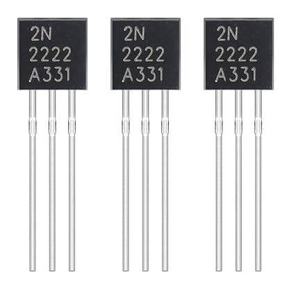 2N2222 2N2222A Amplifier Transistors NPN Silicon Transistor TO-92 60V 800mA (Pack of 200pcs) - style: 2N2222