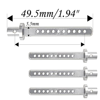 4Pcs Aluminum Alloy RC Car Body Posts Mount Holder Column 49.5mm Compatible with Axial SCX10 90046 90047 RC4WD D90 1/10 RC Rock Crawler (Silver) - color: Silver