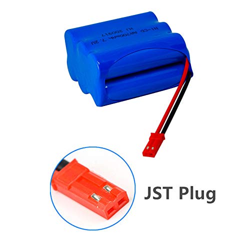 7.2V 700mAh Ni-Cd Rechargeable AA Battery Pack with JST Plug for HAK104 RC Stunt Master Car with USB Charge Cable