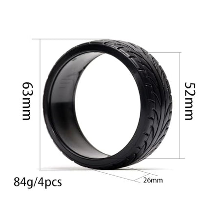RC Tyre Tires for HSP for Traxxas for RedCat for Sakura for Tamiya for HPI 1/10 rc Car Part 4Pcs 63mm Hard Pattern Plastic Drift Tyres Tires