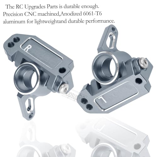 Upgrades Parts for 1/10 Slash VXL 2WD/Stampede VXL 2WD/Rustler VXL 2WD/Bandit VXL 2WD,Aluminum Front Steering Block Knuckles & C-Hubs Caster Blocks & Rear Hubs Hops Up,Titanium - color: Titanium(upgrades Parts)