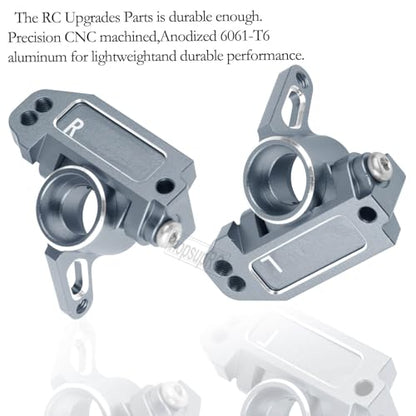 Upgrades Parts for 1/10 Slash VXL 2WD/Stampede VXL 2WD/Rustler VXL 2WD/Bandit VXL 2WD,Aluminum Front Steering Block Knuckles & C-Hubs Caster Blocks & Rear Hubs Hops Up,Titanium - color: Titanium(upgrades Parts)