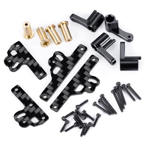 Carbon Fiber Shock Flex Blades CNC Aluminum Damper Holder Absorber Mount for 1/24 RC Crawler Car Axial SCX24 Gladiator Bronco C10 JLU Deadbolt Upgrades Parts