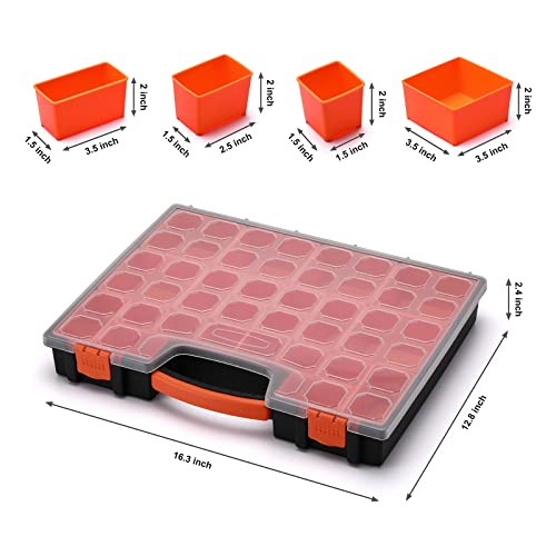 Multi-Purpose Toolbox, Professional Organizer with 24 Bin Compartments, Box Organizer for Hardware, Screws, Bolts, Nuts, Nails, Tools, Arts - size: 1 PCS Multi-Purpose Toolbox