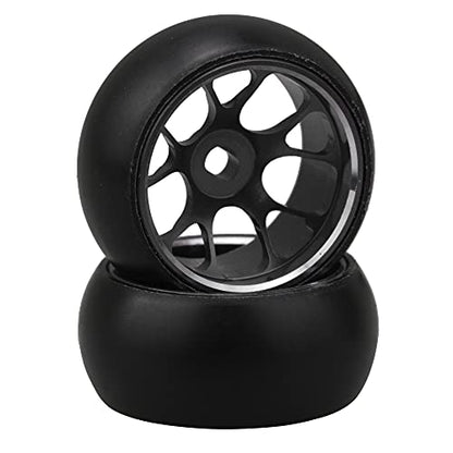 Lovermusic 4pcs 25x11MM RC 1:28 Drift Tires Black Mesh Wheel Hub Replacement for WL 1/28 K969 K989 P929 Upgrade Parts