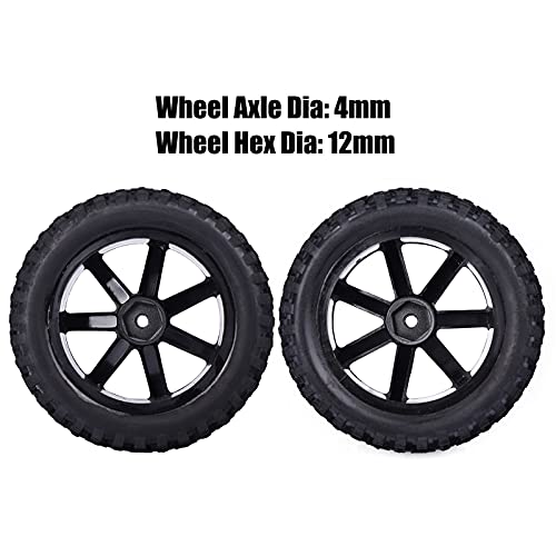 Aimrock 12mm Hex 2.2'' Pre-Glued RC Buggy Wheels and Tires, Out Dia. 3.5'' for 1/10 1/12 1/14 1/16 Off-Road RC Buggy Truck, Set of 4