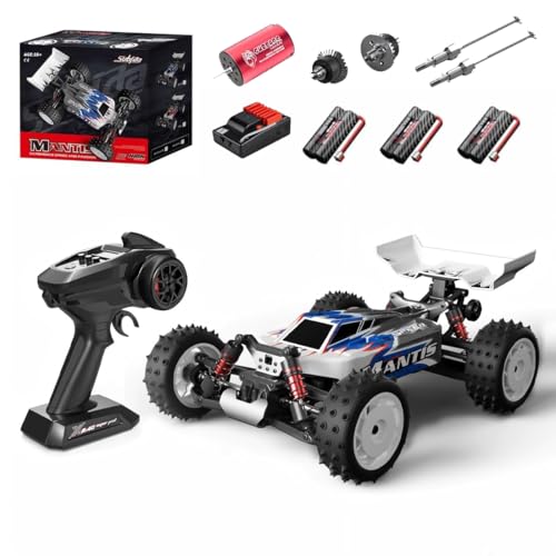 1/16 Scale 4WD RC Off-Road Truck, 70KM/H Brushless Remote Control Car with Full Proportional Steering, All-Metal Bearing Gear Vehicle Model for Hobbyists
