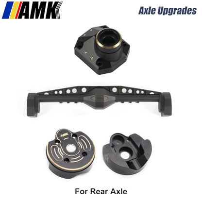 AMK 1/10 Capra Brass Kit 571g UTB10 Diff Cover Front Rear Axle Housing Portal Steering Knuckle Caps for RC Crawler Axial Capra Upgrades