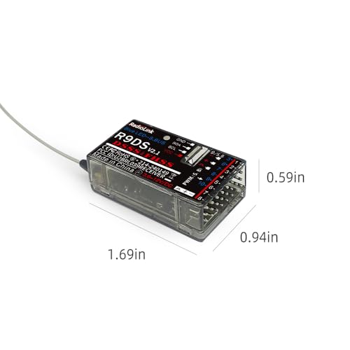 Radiolink R9DS 10 Channels 2.4GHz RC Receiver SBUS/PWM Long Range Control for Airplane/Car/Multirotors, Compatible with Transmitter AT9/AT9S/AT9S Pro/AT10II/AT10