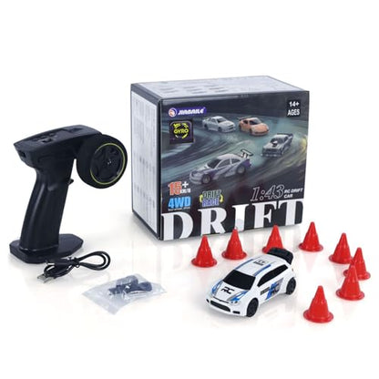 TOUCAN RC HOBBY 2.4GHz Mini RC Drift Car 1/43 Racing Vehicles High Speed 4WD Ready to Go Mini Car Radio Battery Lights Model Gyroscope for Ages 14+ - color: 4307gyro