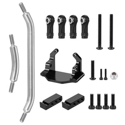 Rc Accessories for TRX-4M 1/18 Aluminum Axle Servo Mount & Stainless Steel Steering Linkage W/Plastic Ball Head RC Crawler Car Parts