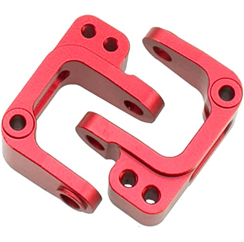 ShareGoo Metal Steering Hub Blocks & C-Hub Carriers Caster Blocks & Rear Stub Axle Carriers Compatible with Horizon ECX 1/10 2WD Ruckus Axe Brutus Circuit AMP MT/DB Crush RC Car Tuck (Red) - color: Red