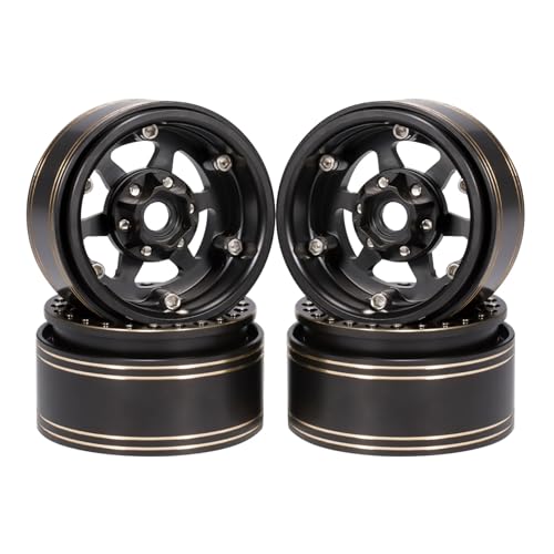 AMK 1.9 Beadlock Wheels 4pcs 958g Brass Heavy 1.9 Wheels for 1/10 RC Crawler TRX4 Capra SCX10 D90 VS4-10 Gen8 CC01 TRX4 Upgrades Accessories