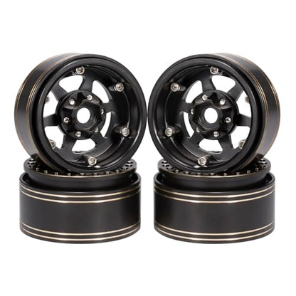 AMK 1.9 Beadlock Wheels 4pcs 958g Brass Heavy 1.9 Wheels for 1/10 RC Crawler TRX4 Capra SCX10 D90 VS4-10 Gen8 CC01 TRX4 Upgrades Accessories