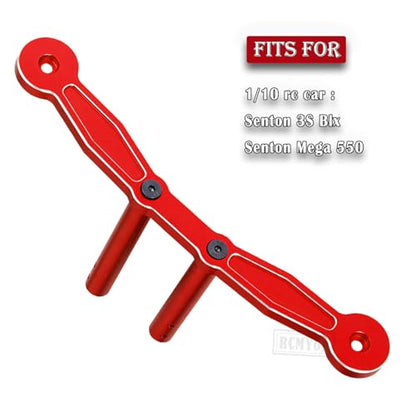 Aluminum Front & Rear Body Mounts Upgrades Part for 1/10 Senton 3S Blx/Senton Mega 550,Alloy Front & Rear Body Mounts Hops Up,Red