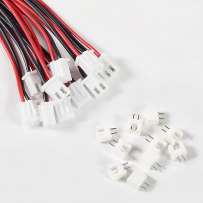 Alinan 20pcs JST-XH2.54mm 2 Pin Connector Kit, Included 10pcs Mini 2 Pin 24AWG Female Connector Plug with 150mm Cable Wire and 10pcs Micro 2Pin Male Connector Plug - color: 2Pin 24AWG 150mm Cable