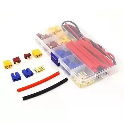 for Plug for EC3 for XT60 Male Female Adapter Connector with 14AWG Silicone Wire/Heat Shrink Tubes for RC for FPV Drone Lipo RC Car Repair Kit