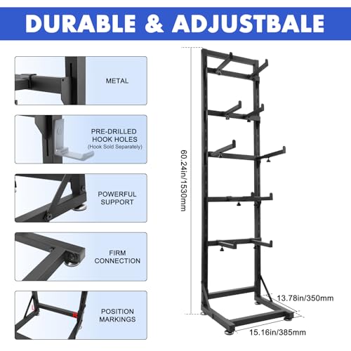 Multilayer Storage Rack Shelf Display Stand for RC Model Cars | Quick assembly, multi-scale fits for 1/8-1/24 TRX4 SCX10 TRX4M SCX24, expandable side holes for hanging RC tools - size: 13.78" x 15.16" x 60.24"