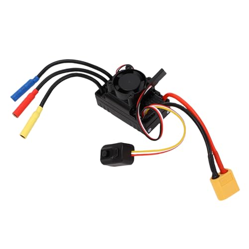 Kikumi Brushless ESC Replacement for Buggy 1:10 Off Road Off Road RC Electronic Speed Controller with Cooling Fan 60A