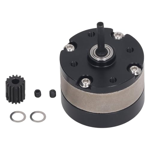 540 Brushed Motor with 1/3 Reduction Gearbox for RC Car, Black Green, 7.2-7.4V - High Torque Output, Low Noise Operation, Ideal for RC Crawler and Offroad Use (45T)