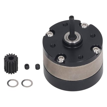 540 Brushed Motor with 1/3 Reduction Gearbox for RC Car, Black Green, 7.2-7.4V - High Torque Output, Low Noise Operation, Ideal for RC Crawler and Offroad Use (45T)