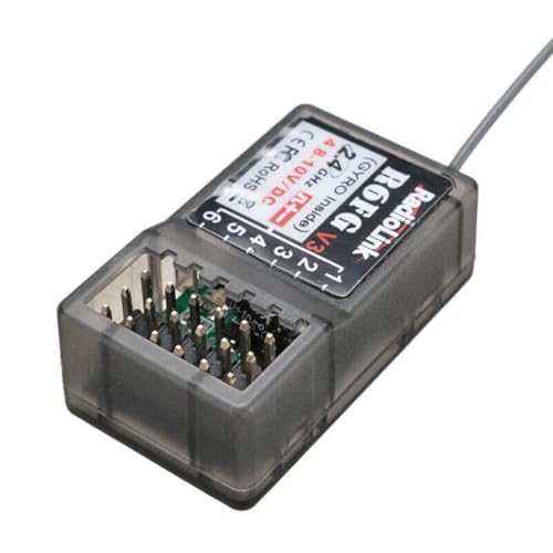 R6FG 2.4Ghz 6CH Gyro RC Receiver for RC6GS RC4GS RC4G Radiolink Transmitter Replacement