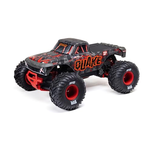 ARRMA RC Truck 1/10 Quake 223S 2WD RTR (Battery and Charger Not Included) Brushless Monster Truck, Red, ARA3537T1 - color: Red