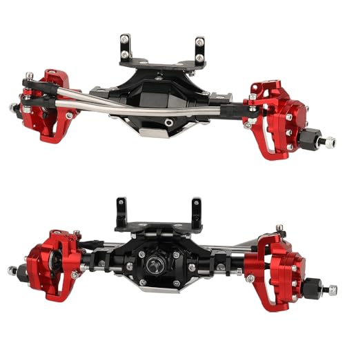 Axle Metal Complete Front and Rear Portal Axle with Gears Shaft for 1/10 RC Crawler Car Axial SCX10 & SCX10 II 90046 90047 CNC Upgrade Parts