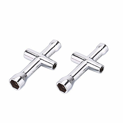Share Goo 2 Pack 4mm 5mm 5.5mm 7mm Cross Wrenches Maintenance Tool,Small Sleeve Hex Socket Wheel Spanner for RC Model Car Truck Buggy