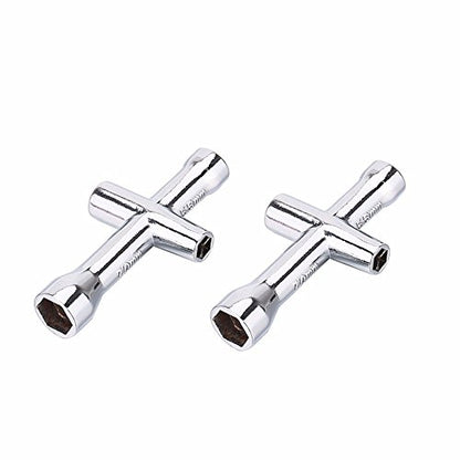Share Goo 2 Pack 4mm 5mm 5.5mm 7mm Cross Wrenches Maintenance Tool,Small Sleeve Hex Socket Wheel Spanner for RC Model Car Truck Buggy