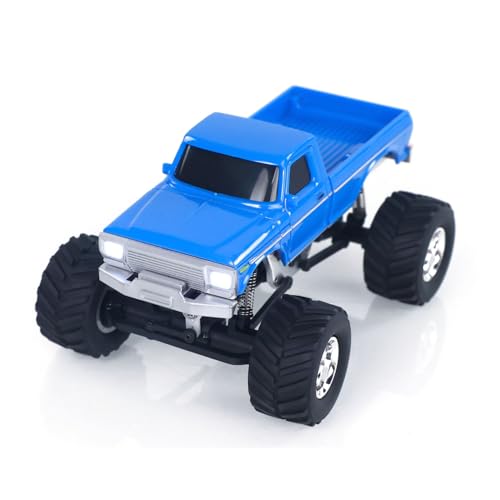 JABAILE 3602 1/36 4WD 2.4G Radio Controlled Off Road Vehicles Mini Crawler Car Lipo Battery Lights RTR RC Toys Model Gift Hobby Model - color: 3602-blue