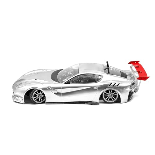 RC Spoiler, Red Aluminum Rear Wing for 1/10 On Road Car | Fits many 1/10 on-road/drift/touring RC body shells; 170 mm wide, 86 mm tall, DIY mounting required