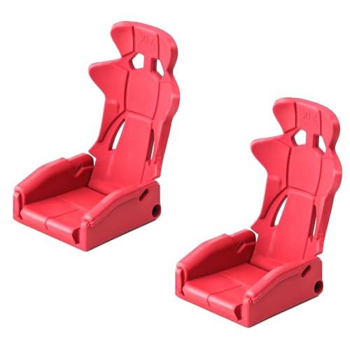 1/10 RC Crawler Car Toy Seats Simulation Plastic Chair Accessories for 1:10 Scale RC Rock Crawler Buggy Truck Car Traxxas TRX4 Axial SCX10 II 90046 RC4WD D90 D110 TF2 Tamiya Gen8 2Pcs (Red A) - color: Red a