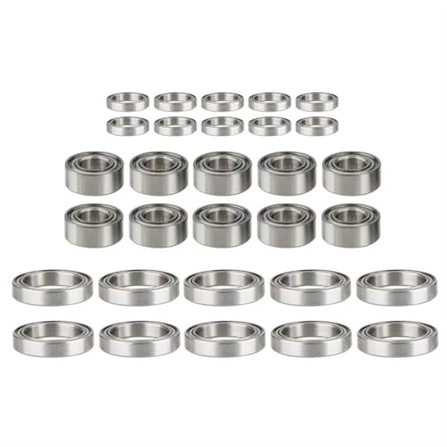 Double Rubber Seal for 10421-S 9102 1/10 rc Car Upgrade Parts Spare Accessories Modified Pieces 30Pcs Steel Ball Bearing Set