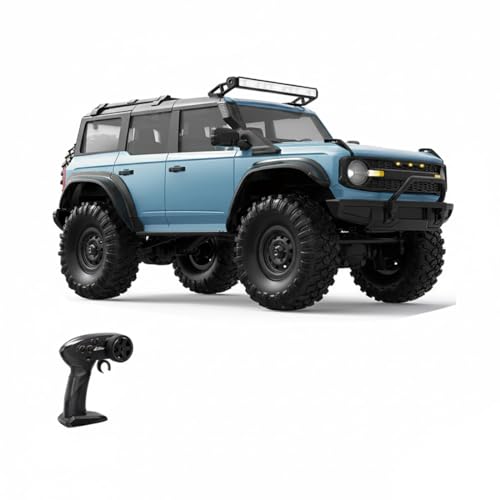 1/16 Scale RC Crawler 4WD, Full Proportional Remote Control Rock Crawler Truck with 9kg Metal Gear Servo & 12 LED Light Modes, Blue Body-on-Frame Off-Road Climbing Vehicle Hobby Toy Gift for Adults - color: R1602/Blue