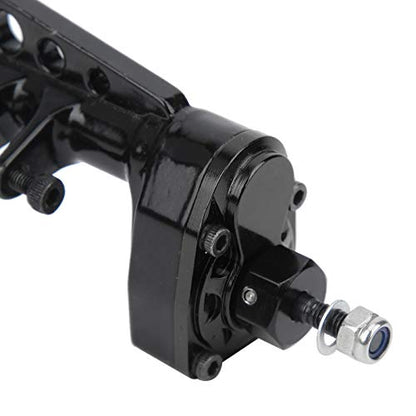 RC Car Metal Rear Portal Axle Assembly for 1/10 SCX10 III RC Crawler Accessories (Black) - color: Black