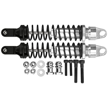 2Pcs 188mm RC Aluminum Shock Absorber Damper for 1/5 Scale OffRoad Cars, Suitable for HSP 94050 RC Gasoline Vehicles (Silver) - color: Silver