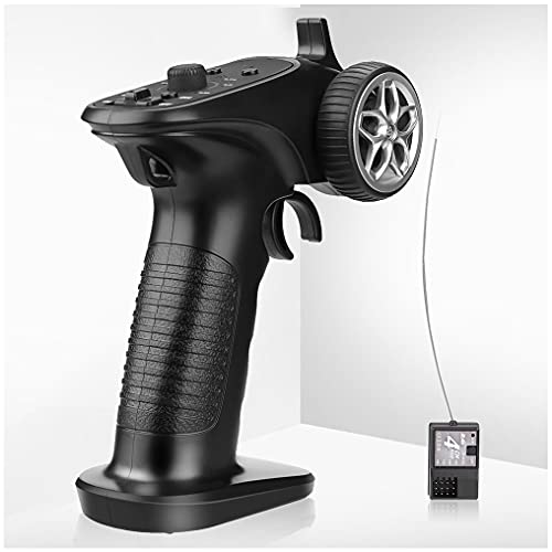 Faddare Radio System Transmitter for RC Car Boat Radio Transmitter Remote Control 4CH 2.4Ghz Digital Accessories(Black)