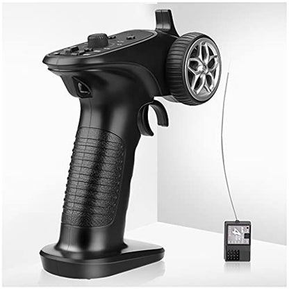 Faddare Radio System Transmitter for RC Car Boat Radio Transmitter Remote Control 4CH 2.4Ghz Digital Accessories(Black)
