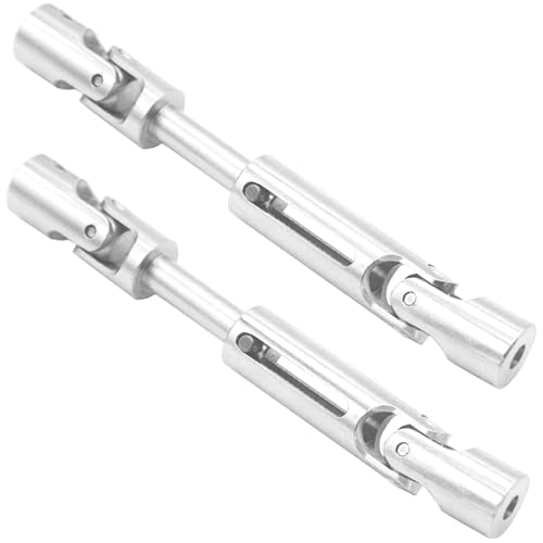2Pcs Metal RC Universal Drive Shaft CVD Transmission Joint 57mm-71mmfor WPL MN Modes B-14 B-16 B-24 B-36 MN-D90 1/16 1/24 RC Military Truck Crawler Car