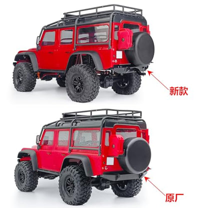 SWX Metal Bumper w/LED for TRX4M Defender 1/18 | Metal Bumper, Front Rear Set, LED Lights, TRX4M, Defender, 1/18 Crawler - size: Front and Rear
