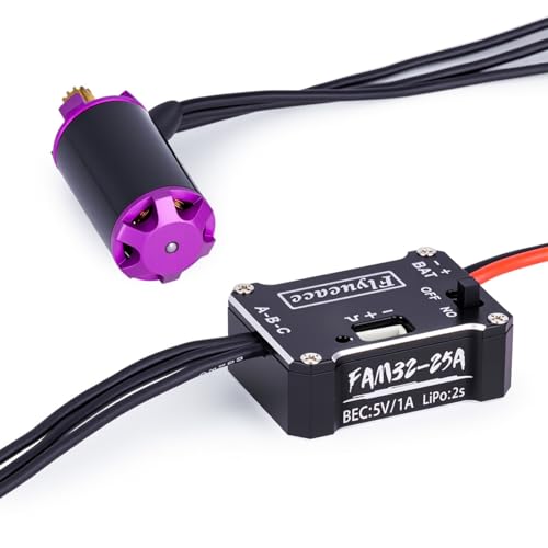 25A Brushless ESC 1224 4500KV Brushless Outer Rotor Motor Combo Kit for 1/24 Axial SCX24 AX24 RC Crawler Rock Truck Car Upgrade