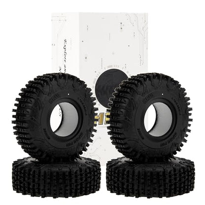 MEUS RACING 1.0 Tires - MS6 MPRO Pin Tires for TRX4M SCX24 FCX24 AX24 1/24 1/18 RC Crawler, 0.75/2.24/R1.0, #M1008 - size: M1008