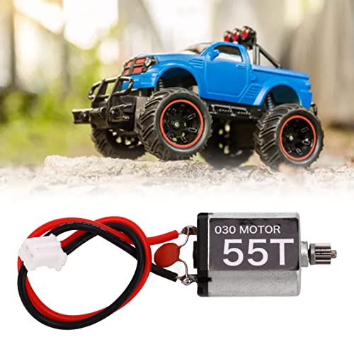 Topyond Metal Low Noise Lightweight RC Car Motor - 030 55T Brushed Motor | Metal Low Noise Lightweight RC Car Motor - 030 55T Brushed Motor with 11T Gear for AXIAL SCX24 1/24 0.8x0.6x0.5in