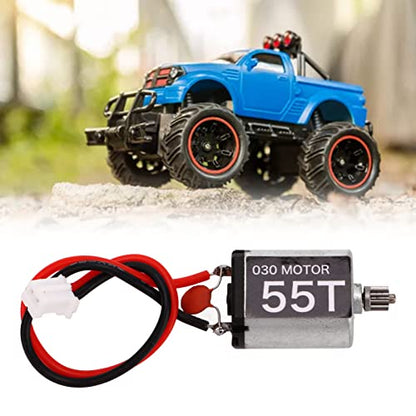 Topyond Metal Low Noise Lightweight RC Car Motor - 030 55T Brushed Motor | Metal Low Noise Lightweight RC Car Motor - 030 55T Brushed Motor with 11T Gear for AXIAL SCX24 1/24 0.8x0.6x0.5in