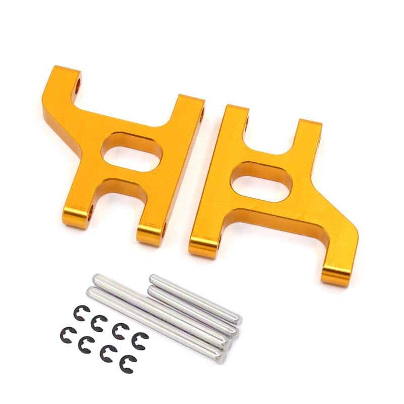 Front Lower Suspension Arm Hub Carrier Base C/Steering Cup/Metal Drive Shaft for 1/10 Tamiya CC01 TA02 TA03 4WD Buggy RC Car OP(Front Swing arm Gold) - color: Front Swing Arm Gold