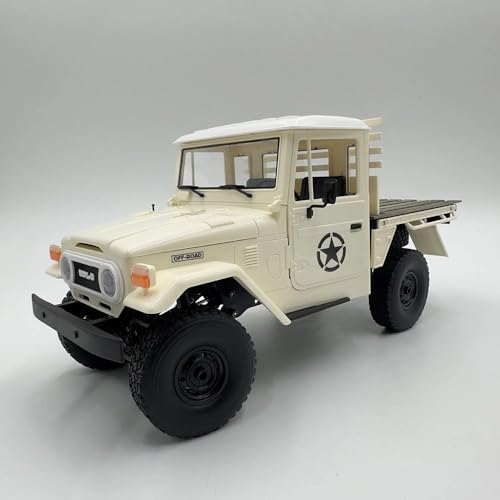 ARRIS WPL C44 FJ45 1/16 RC Rock Crawler 4WD RTR Truck | 370 Motor, Realistic FJ45 Body, LED Lights, Full Proportional Steering, Trail Ready - color: Wpl C44 White