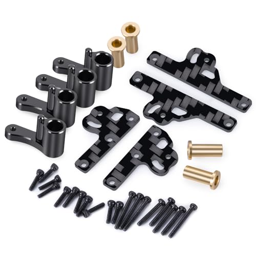 Carbon Fiber Shock Flex Blades CNC Aluminum Damper Holder Absorber Mount for 1/24 RC Crawler Car Axial SCX24 Gladiator Bronco C10 JLU Deadbolt Upgrades Parts