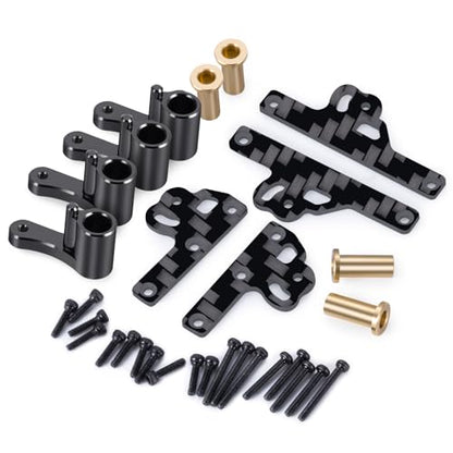 Carbon Fiber Shock Flex Blades CNC Aluminum Damper Holder Absorber Mount for 1/24 RC Crawler Car Axial SCX24 Gladiator Bronco C10 JLU Deadbolt Upgrades Parts